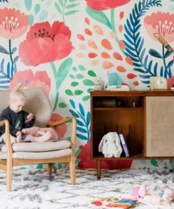 Crimson Poppy Mural