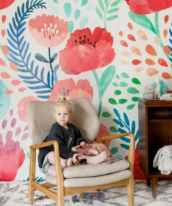 Alternative view of Crimson Poppy Mural