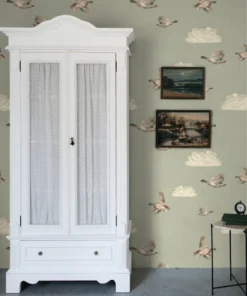 Alternative view of Flying Mallards Wallpaper