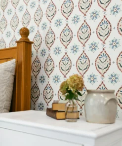 Alternative view of Moon Flower Mosaic Wallpaper
