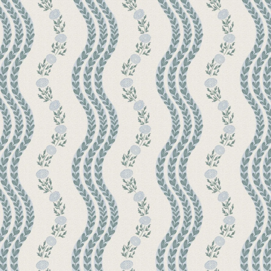 Wavy Botanical Wallpaper - Image 4
